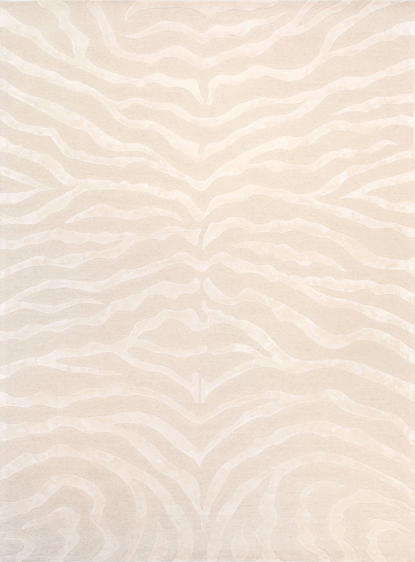 Pasargad Home Edgy Collection Ivory Bamboo Silk & Wool Rug 9'9" X 13'9"