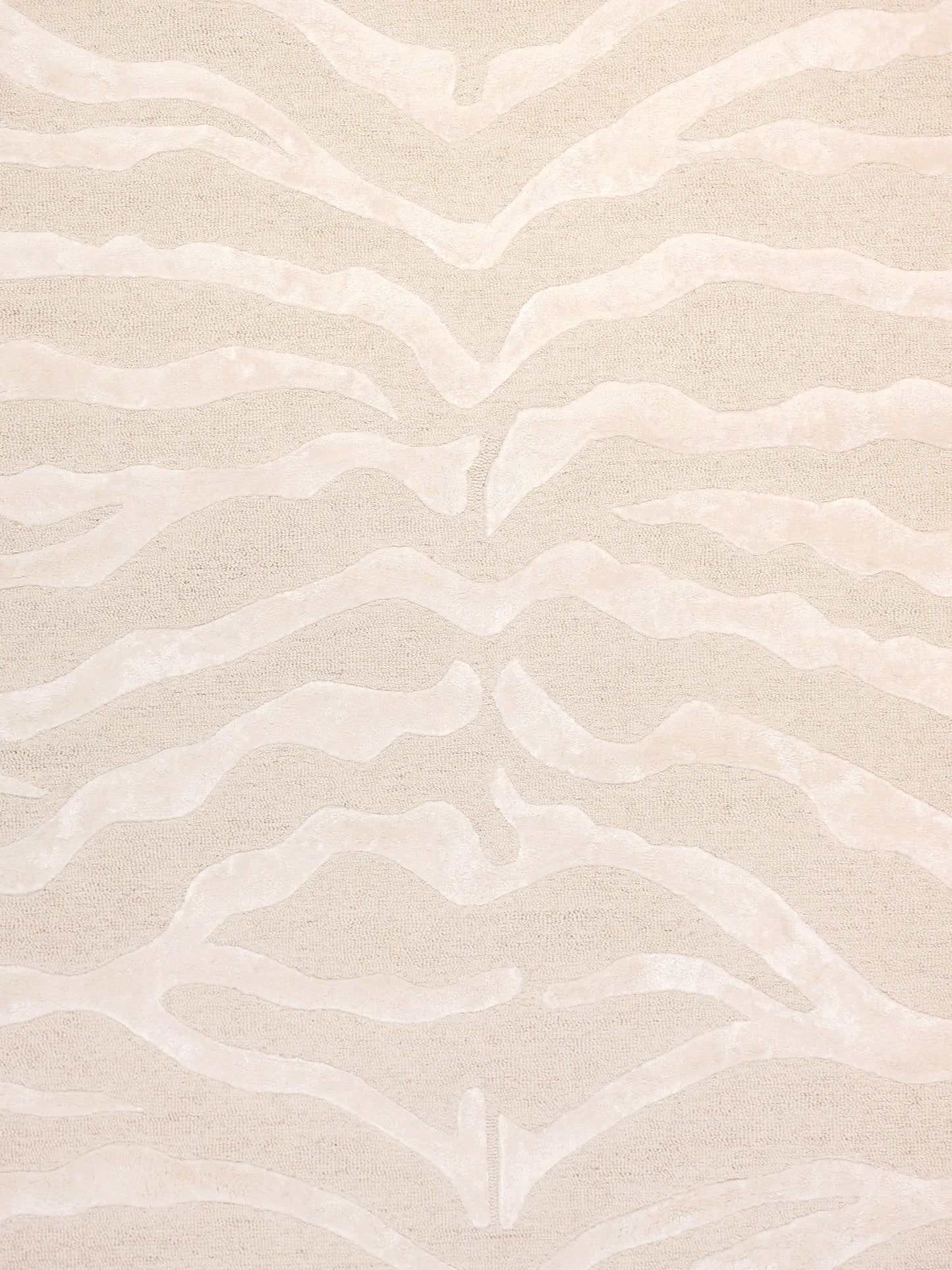 Pasargad Home Edgy Collection Ivory Bamboo Silk & Wool Rug 9'9" X 13'9"
