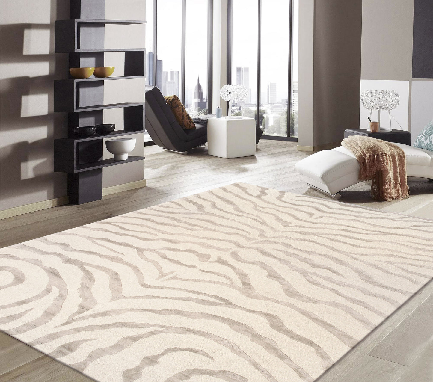 Pasargad Home Edgy Collection Ivory Area Rug 12'0" X 15'0"