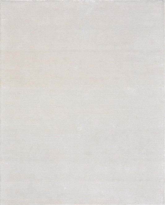 Pasargad Home Edgy Collection Beige Bamboo Silk & Wool Area Rug 5'0" X 8'0"
