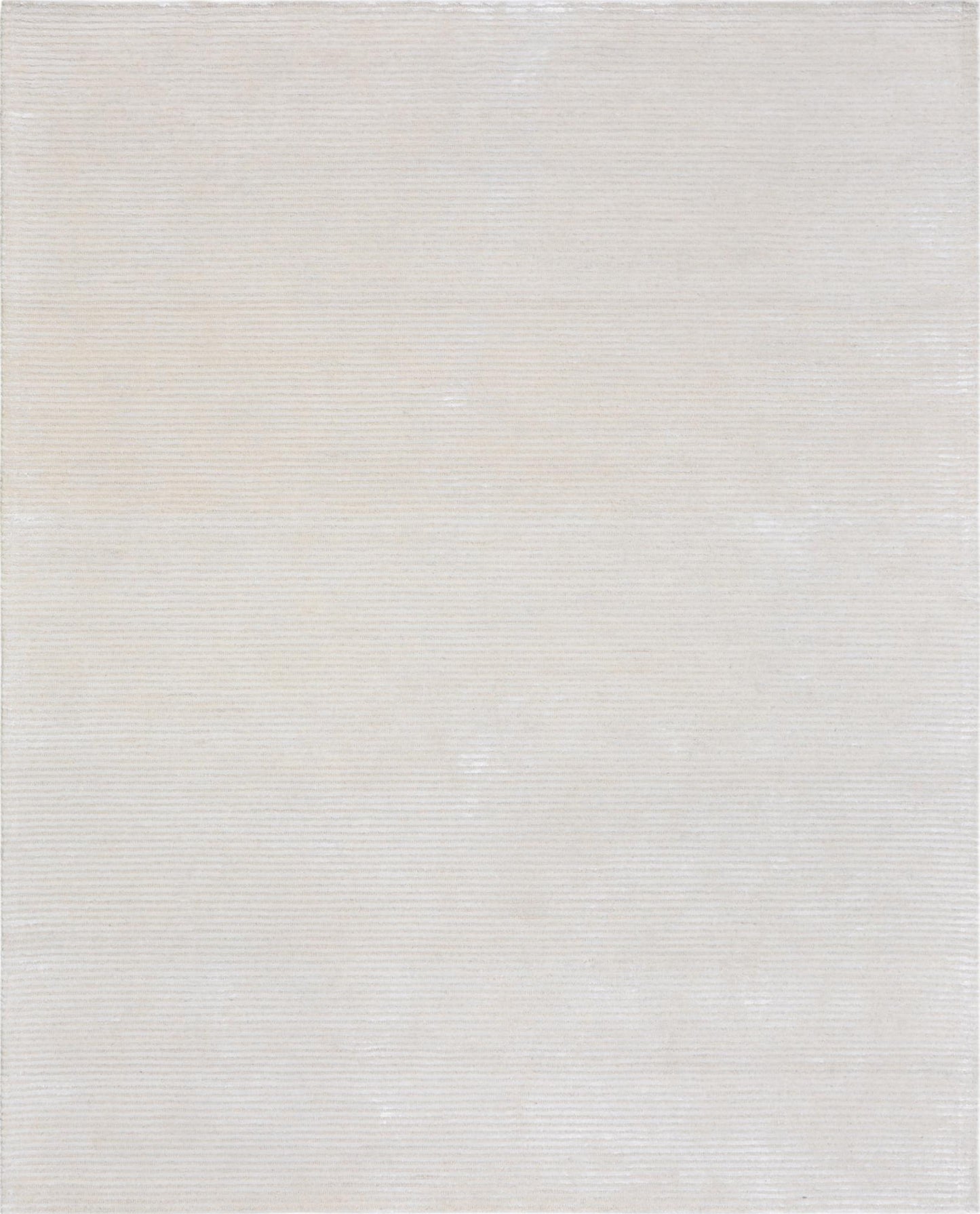 Pasargad Home Edgy Collection Beige Bamboo Silk & Wool Area Rug 7'9" X 9'9"