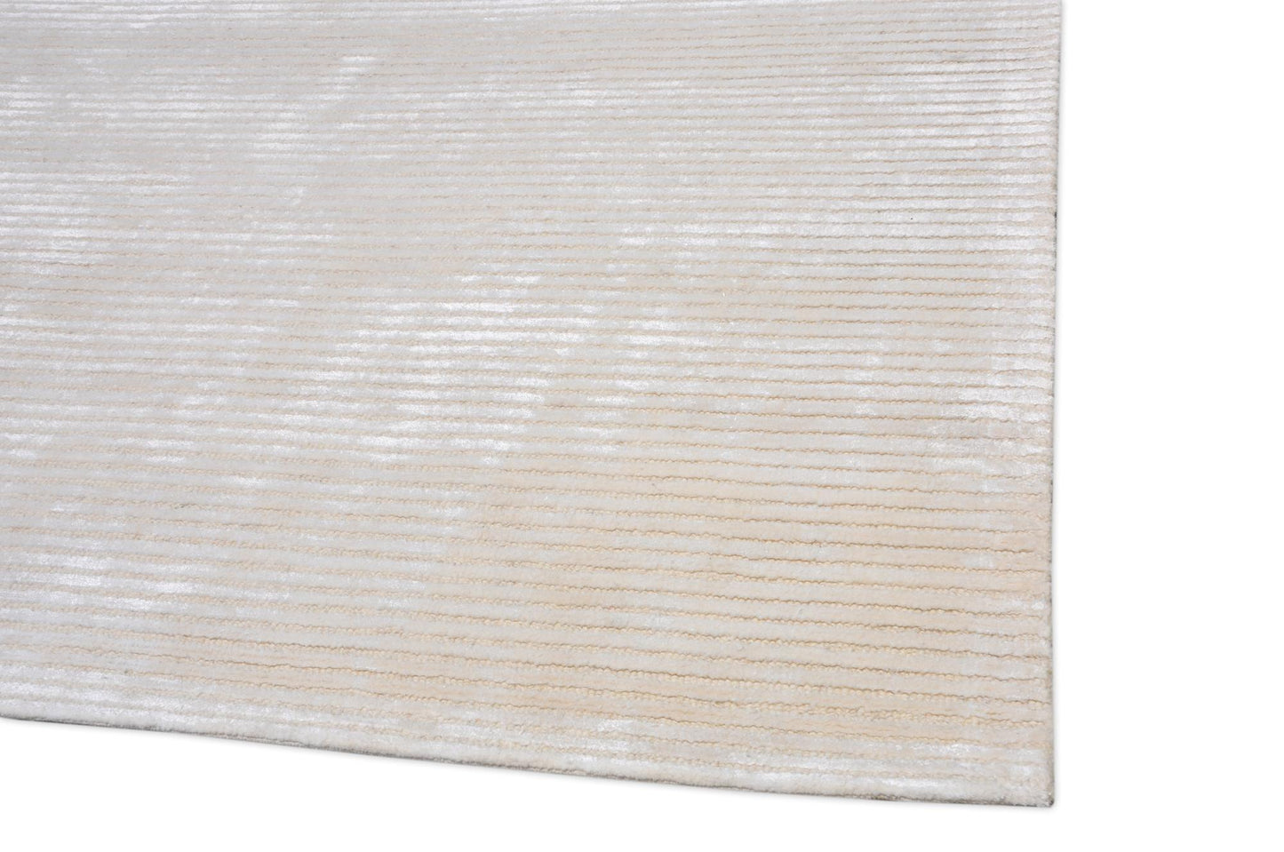 Pasargad Home Edgy Collection Beige Bamboo Silk & Wool Area Rug 7'9" X 9'9"