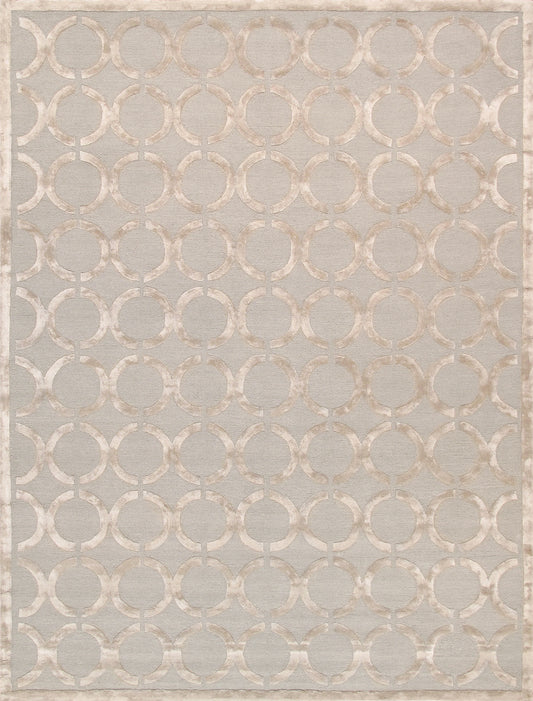Pasargad Home Edgy Collection Beige Bamboo Silk & Wool Area Rug 12'0" X 15'0"
