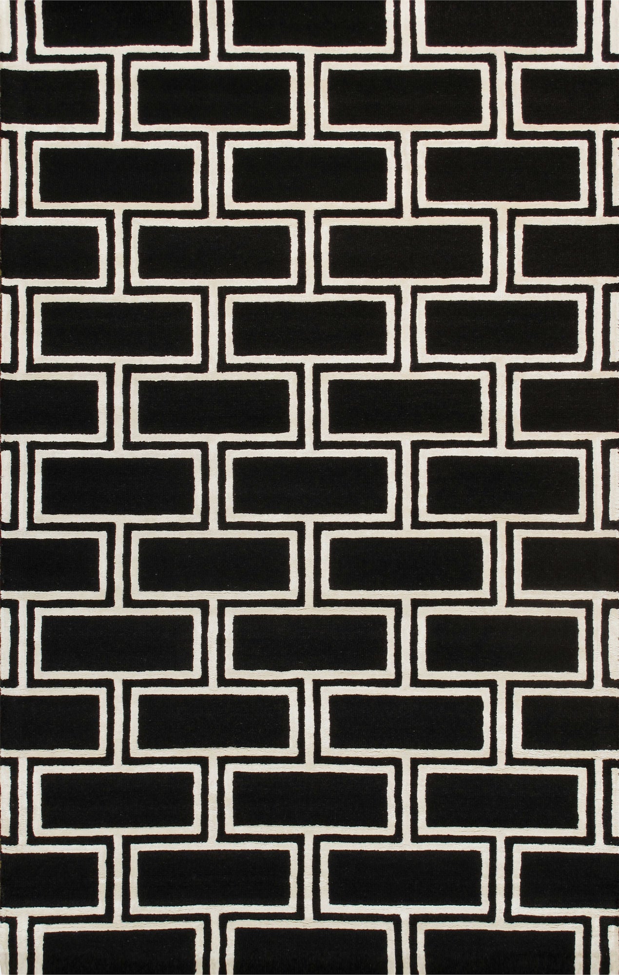 Pasargad Home Edgy Collection Black Bamboo Silk & Wool Area Rug 12'0" X 15'0"