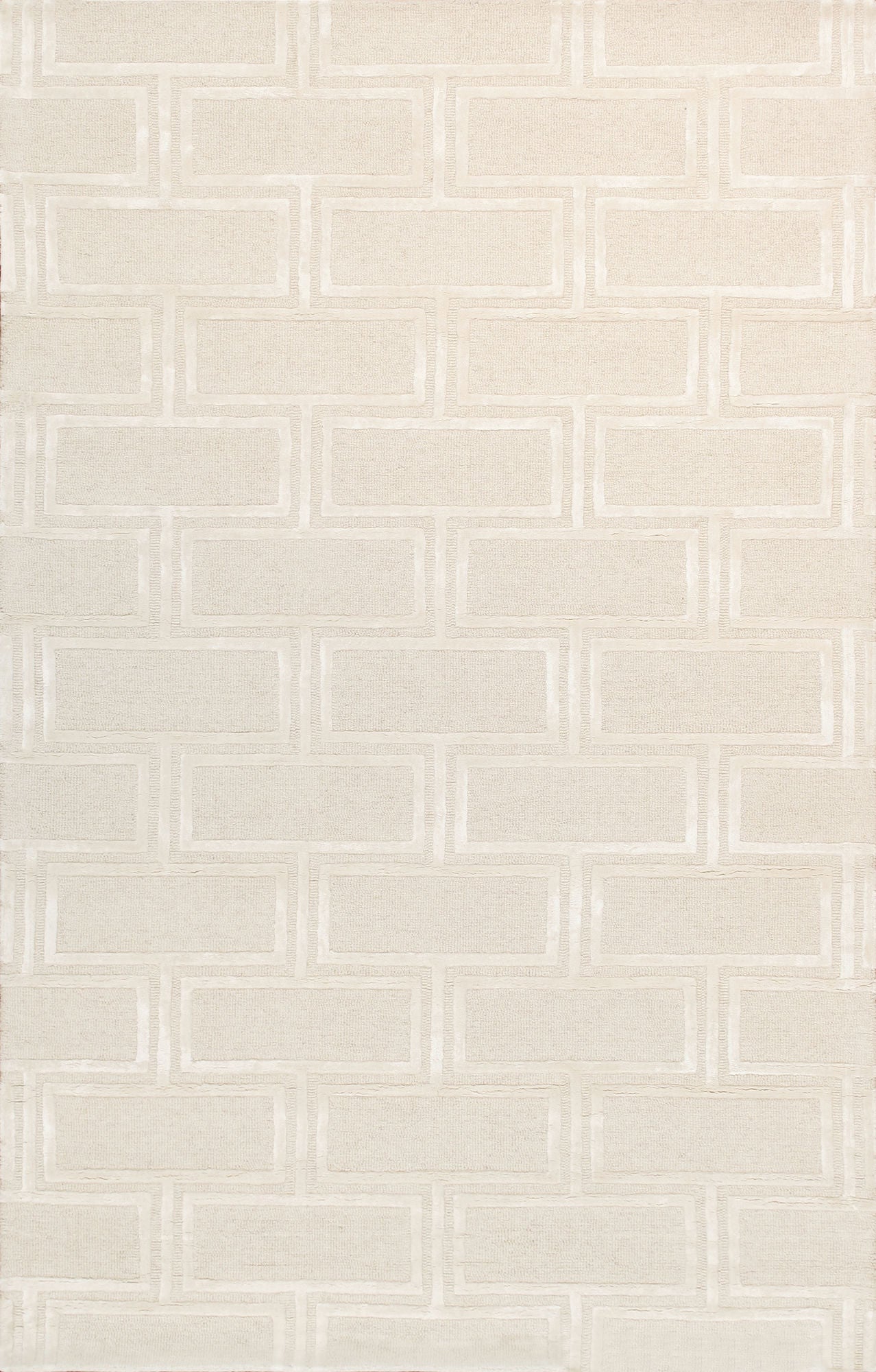 Pasargad Home Edgy Collection Bamboo Silk & Wool Area Rug 12'0" X 15'0" Ivory