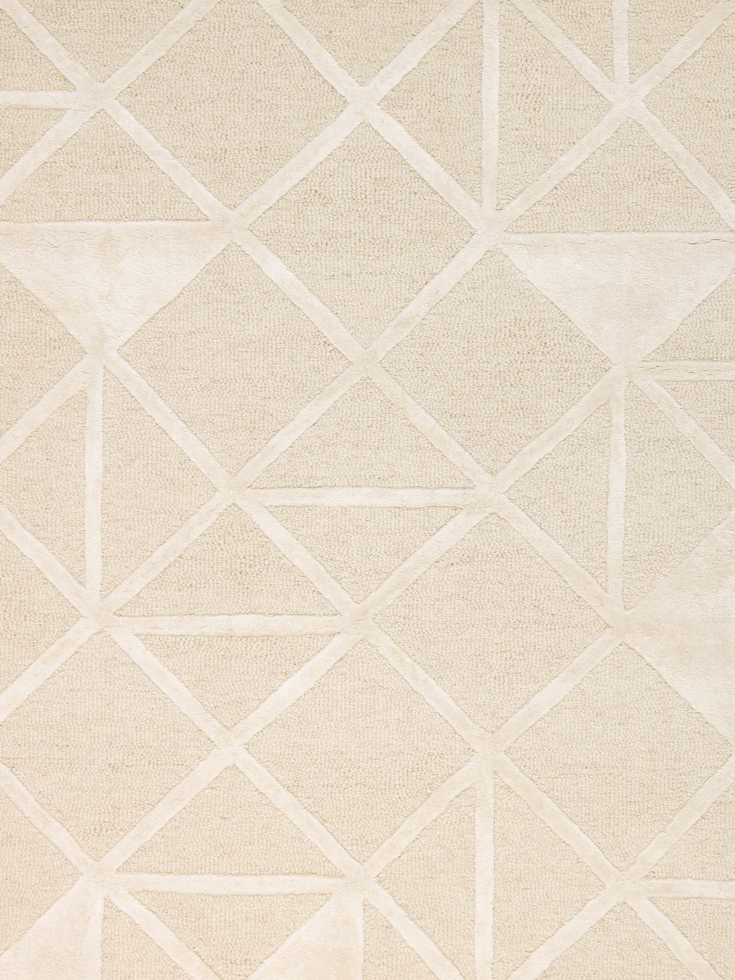Pasargad Home Edgy Collection Bamboo Silk & Wool Area Rug 8'9" X 11'9", Ivory