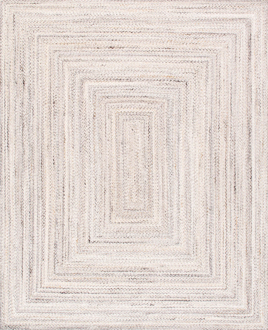 Pasargad Home Lagos Collection Ivory Poly Fabric Area Rug 9'0" X 12'0"