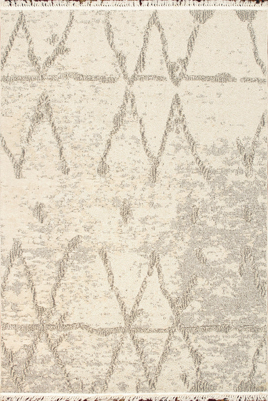 Pasargad Home Sutton Collection Ivory Rug 5'1" X 8'0"