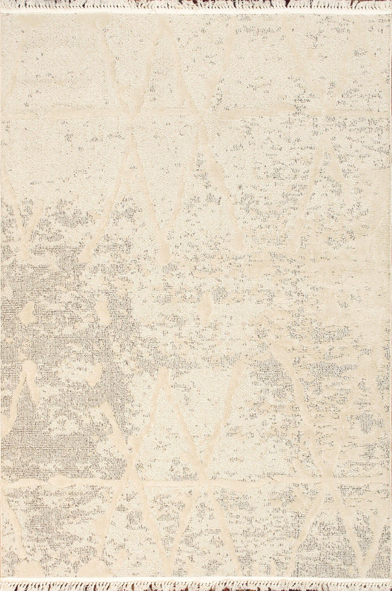 Pasargad Home Sutton Collection Ivory/Grey Area Rug 2'7" X 8'0"