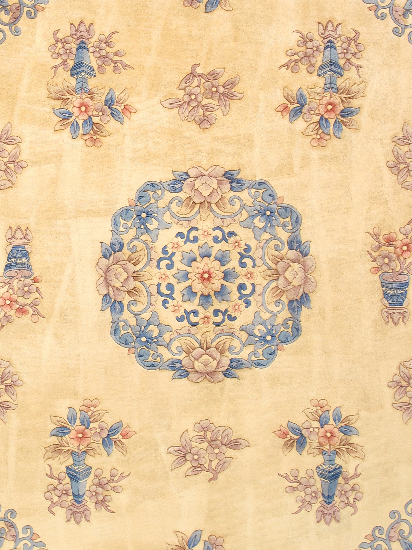 Pasargad Home Art Deco Collection Hand-Knotted Wool Area Rug- 8'10" X 11'10"