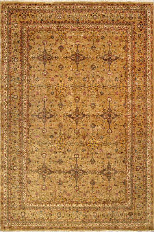 Pasargad Home Baku Collection Hand-Knotted Camel Wool Area Rug-11'9" X 17'8"