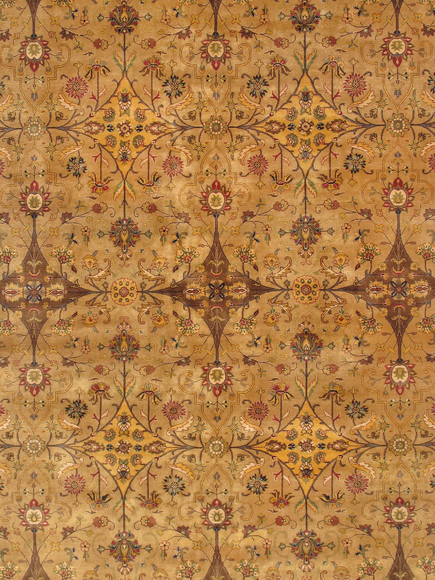 Pasargad Home Baku Collection Hand-Knotted Camel Wool Area Rug-11'9" X 17'8"