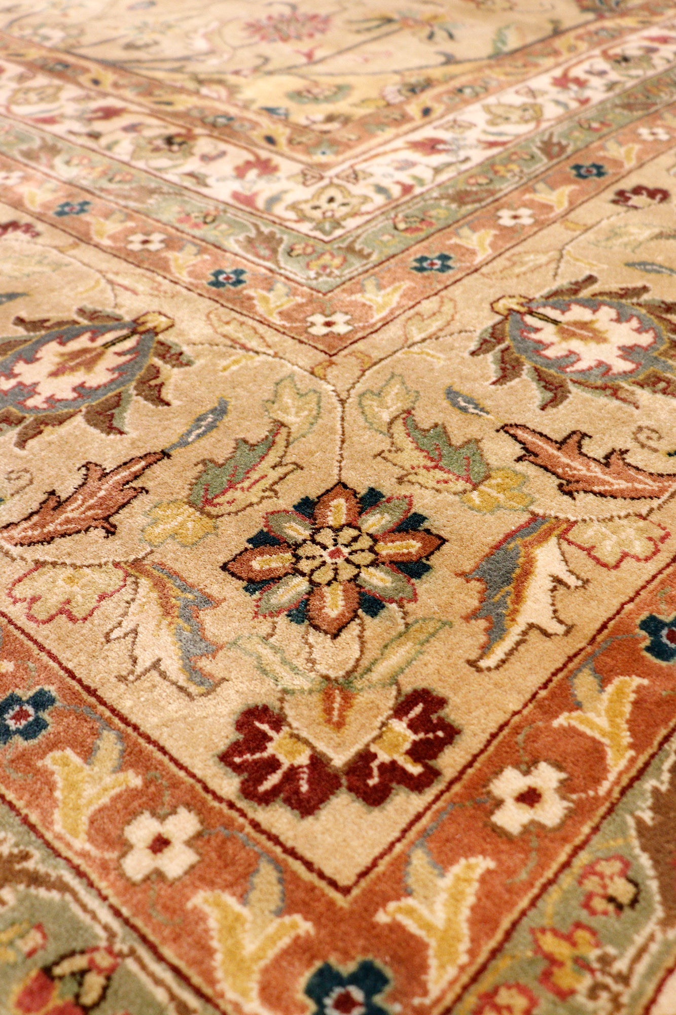 Pasargad Home Baku Collection Hand-Knotted Camel Wool Area Rug-11'9" X 17'8"