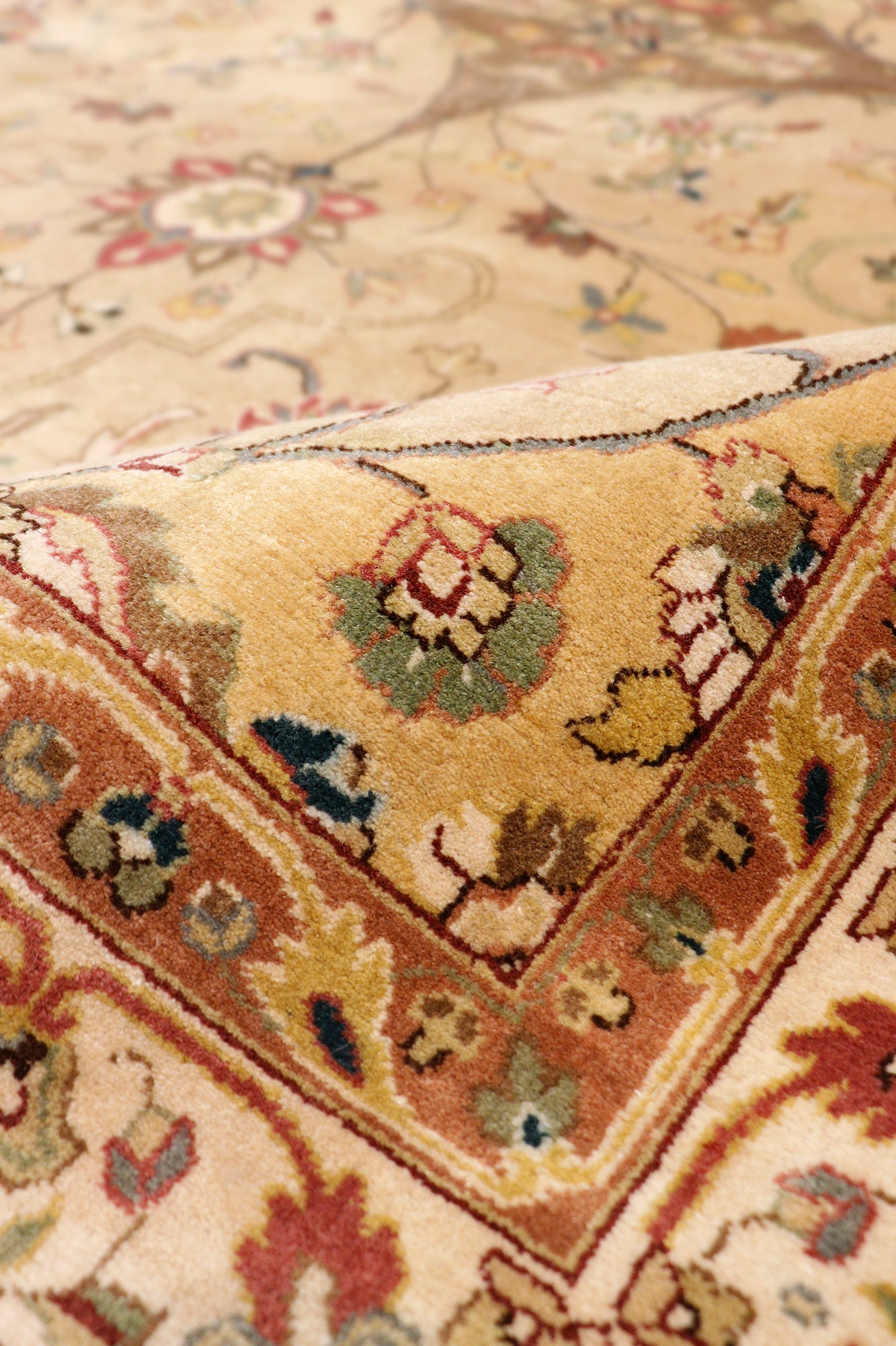 Pasargad Home Baku Collection Hand-Knotted Camel Wool Area Rug-11'9" X 17'8"