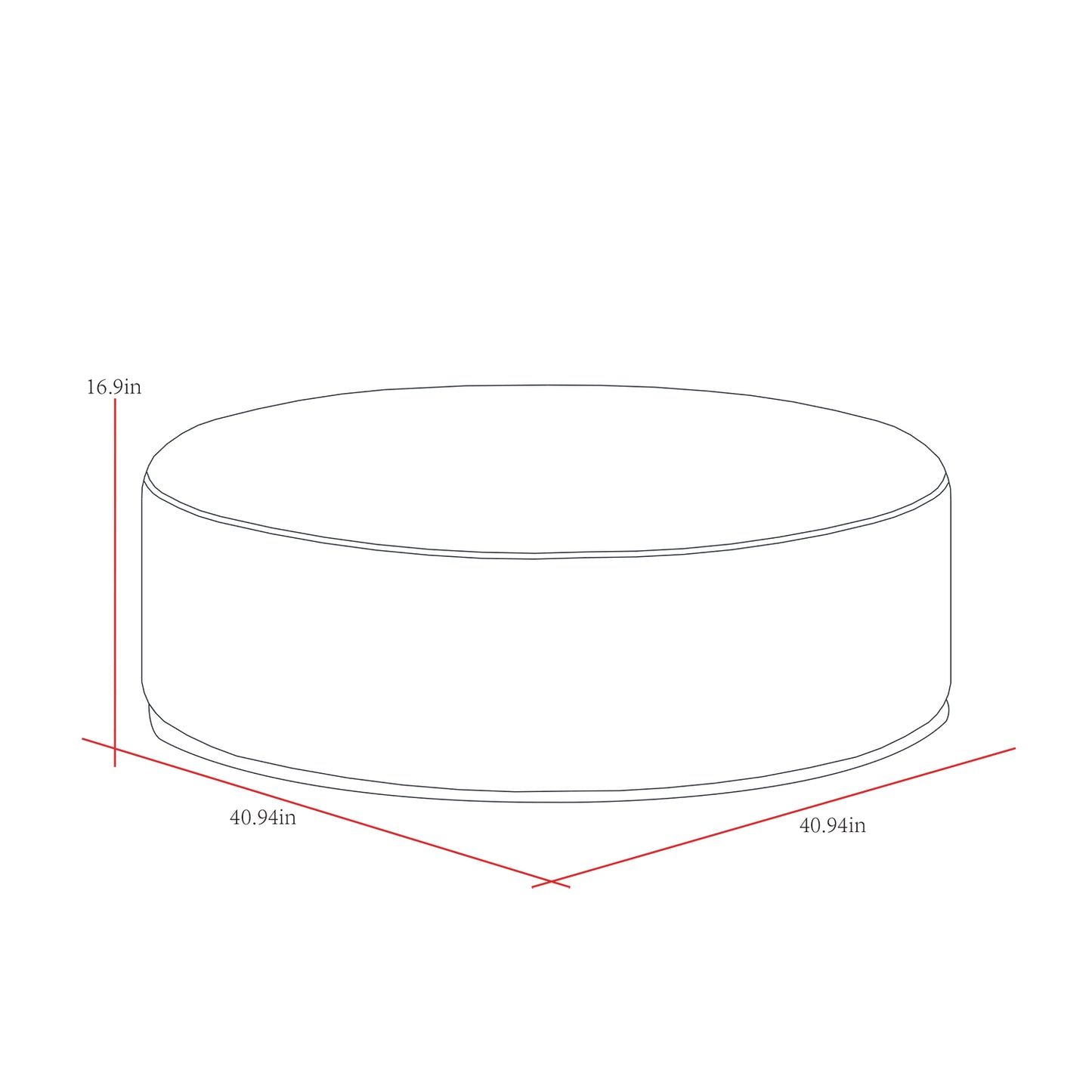 Pasargad Home Cielo Swivel Base Fabric Ottoman, Blue