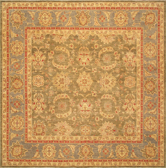 Pasargad Home Denver Collection Hand-Knotted Lamb's Wool Area Rug- 9'10" X 9'10"