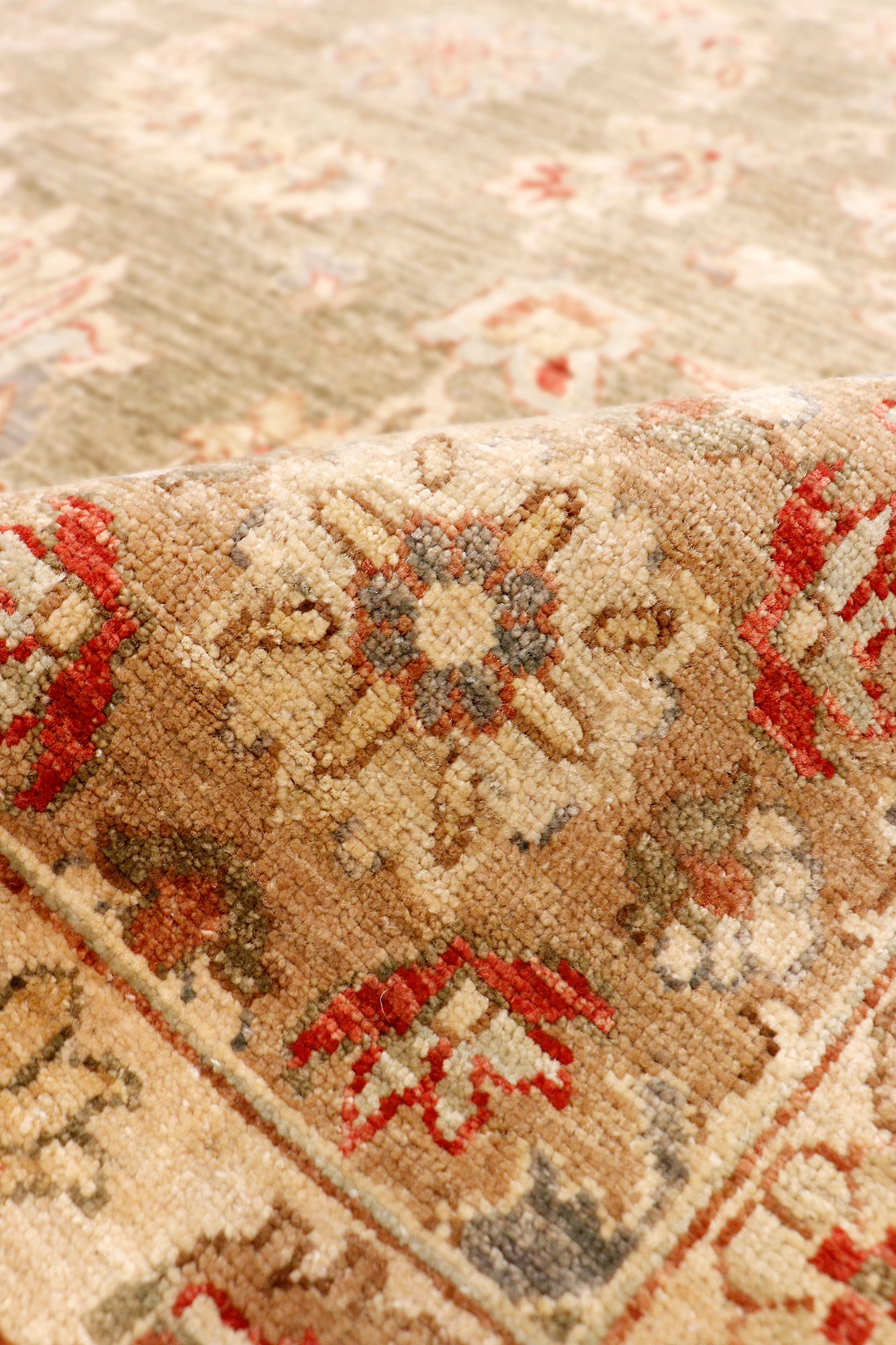 Pasargad Home Denver Collection Hand-Knotted Lamb's Wool Area Rug- 9'10" X 9'10"