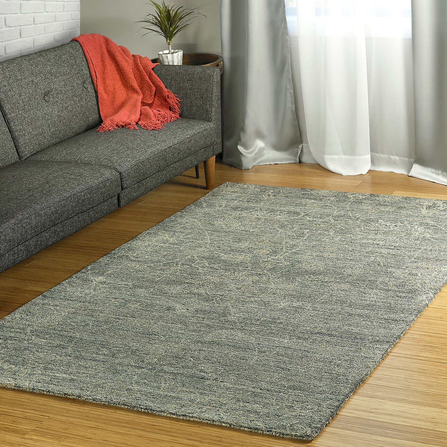 Kaleen Palladian Collection Dark Slate Runner 2'6 x 8'