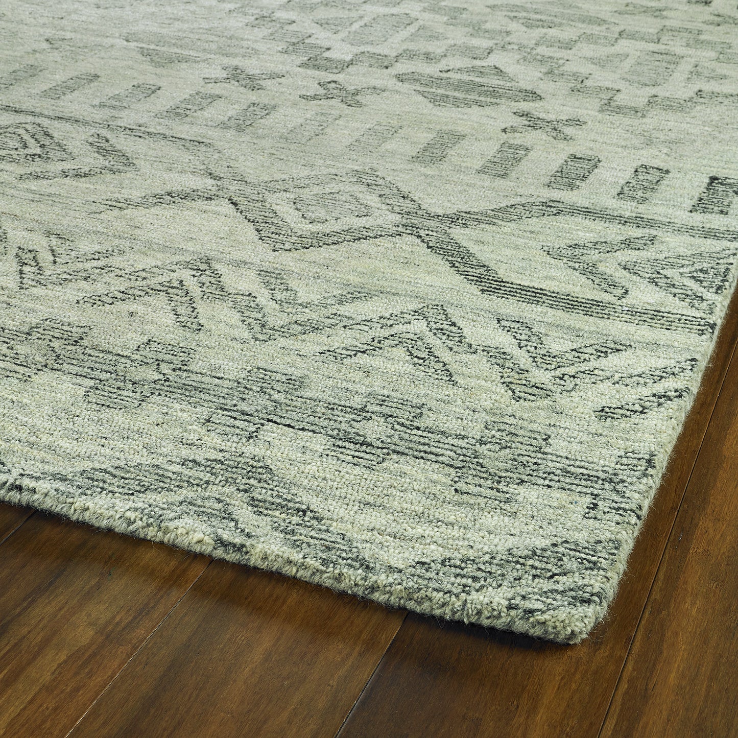 Kaleen Palladian Collection Silver Black Throw Rug 2' x 3'
