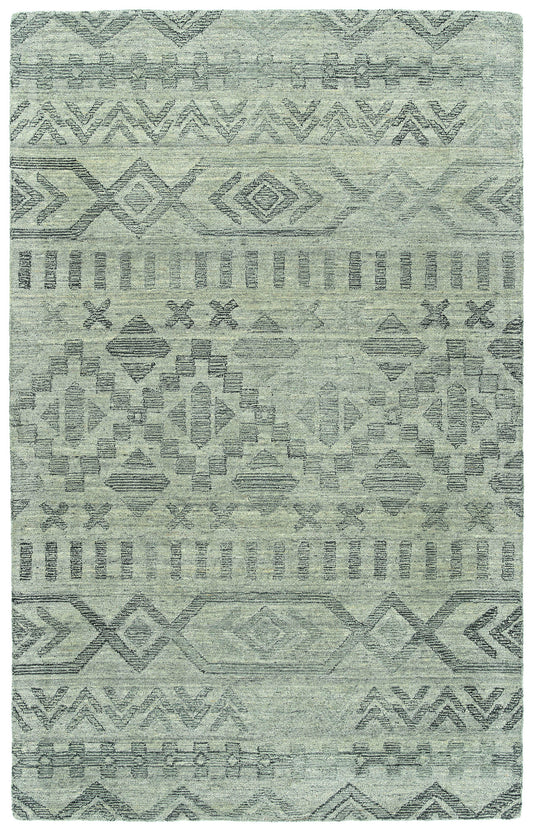 Kaleen Palladian Collection Silver Black Area Rug 8' x 10'