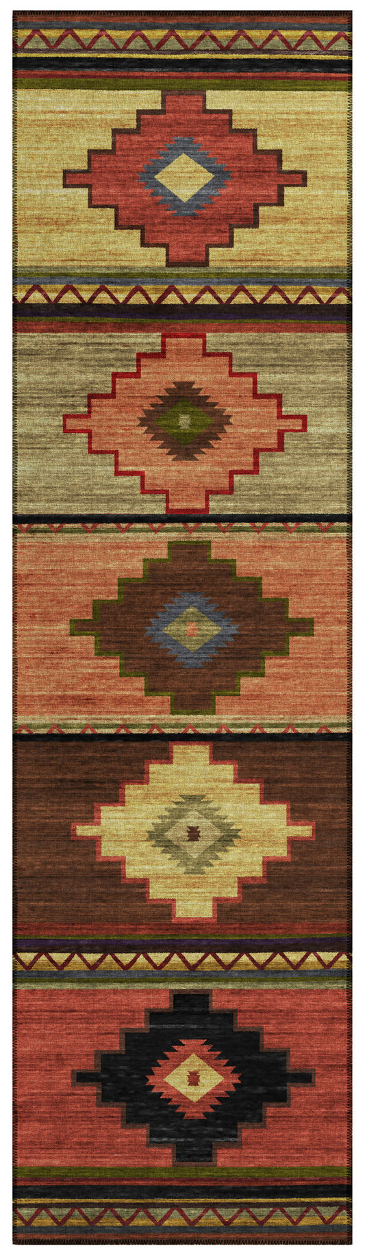 Indoor/Outdoor Phoenix PH1 Canyon Washable 2'3" x 7'6" Runner Rug
