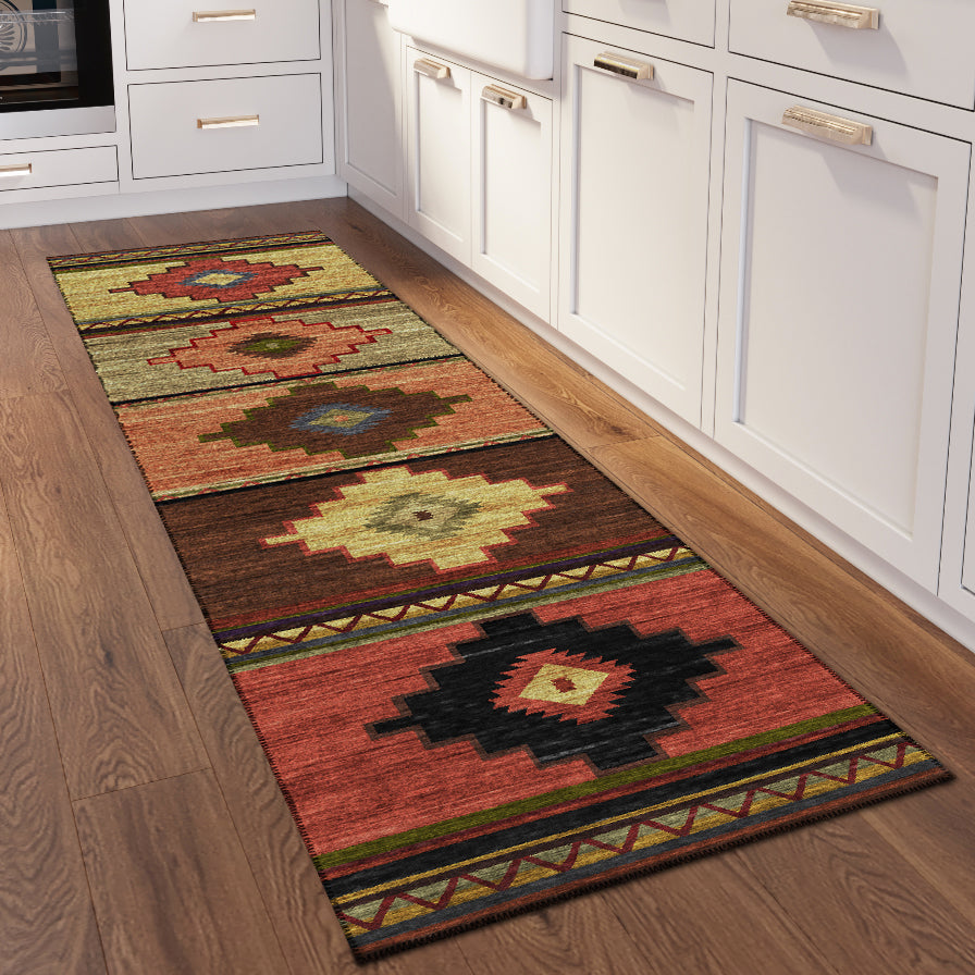 Indoor/Outdoor Phoenix PH1 Canyon Washable 2'3" x 7'6" Runner Rug