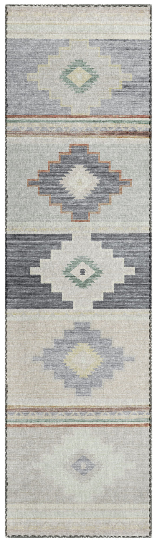 Indoor/Outdoor Phoenix PH1 Ivory Washable 2'3" x 7'6" Runner Rug