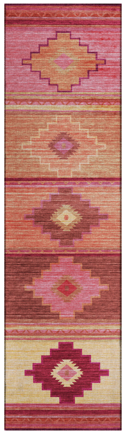 Indoor/Outdoor Phoenix PH1 Rose Washable 2'3" x 7'6" Runner Rug