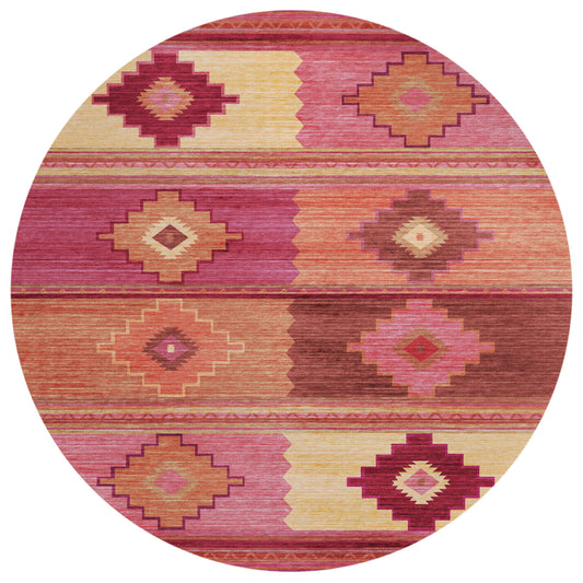 Indoor/Outdoor Phoenix PH1 Rose Washable 8' x 8' Round Rug