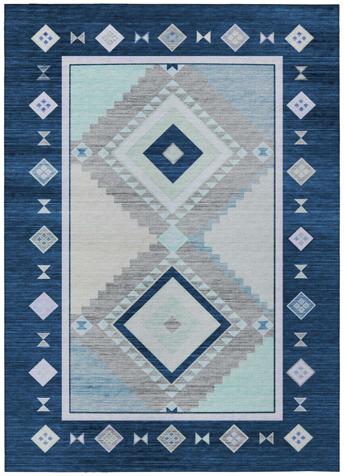 Indoor/Outdoor Phoenix PH2 Denim Washable 8' x 10' Rug