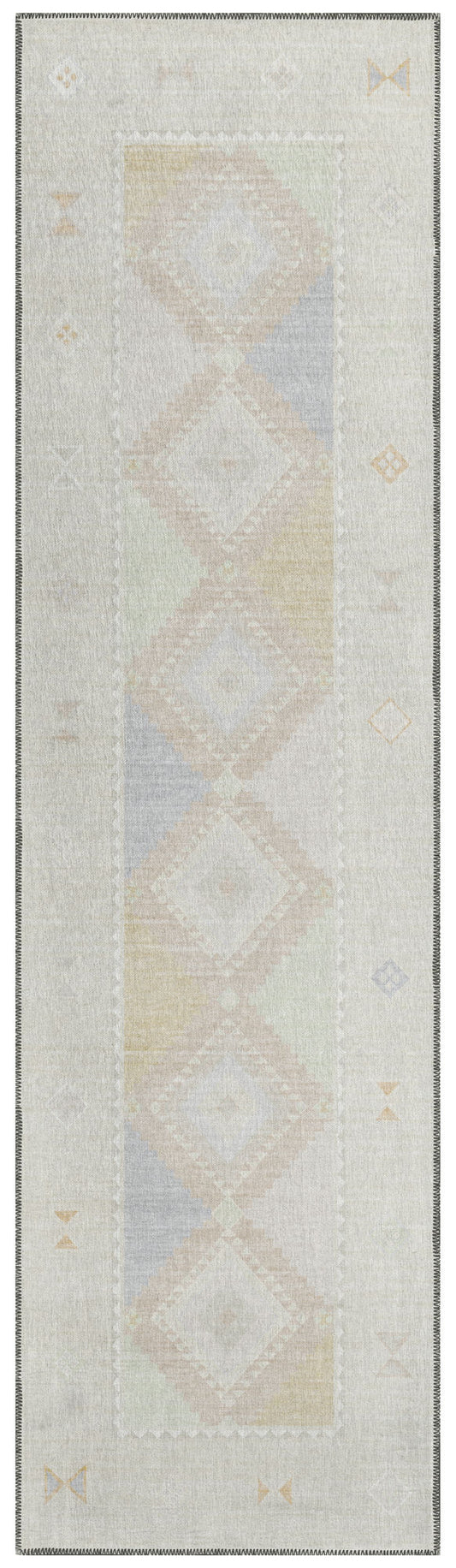 Indoor/Outdoor Phoenix PH2 Ivory Washable 2'3" x 7'6" Runner Rug