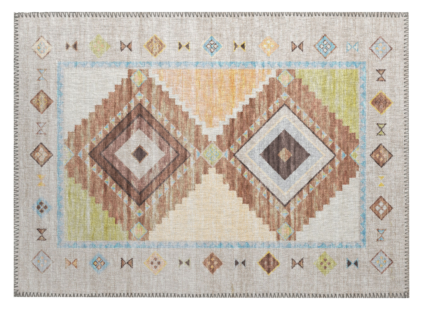 Indoor/Outdoor Phoenix PH2 Taupe Washable 1'8" x 2'6" Rug