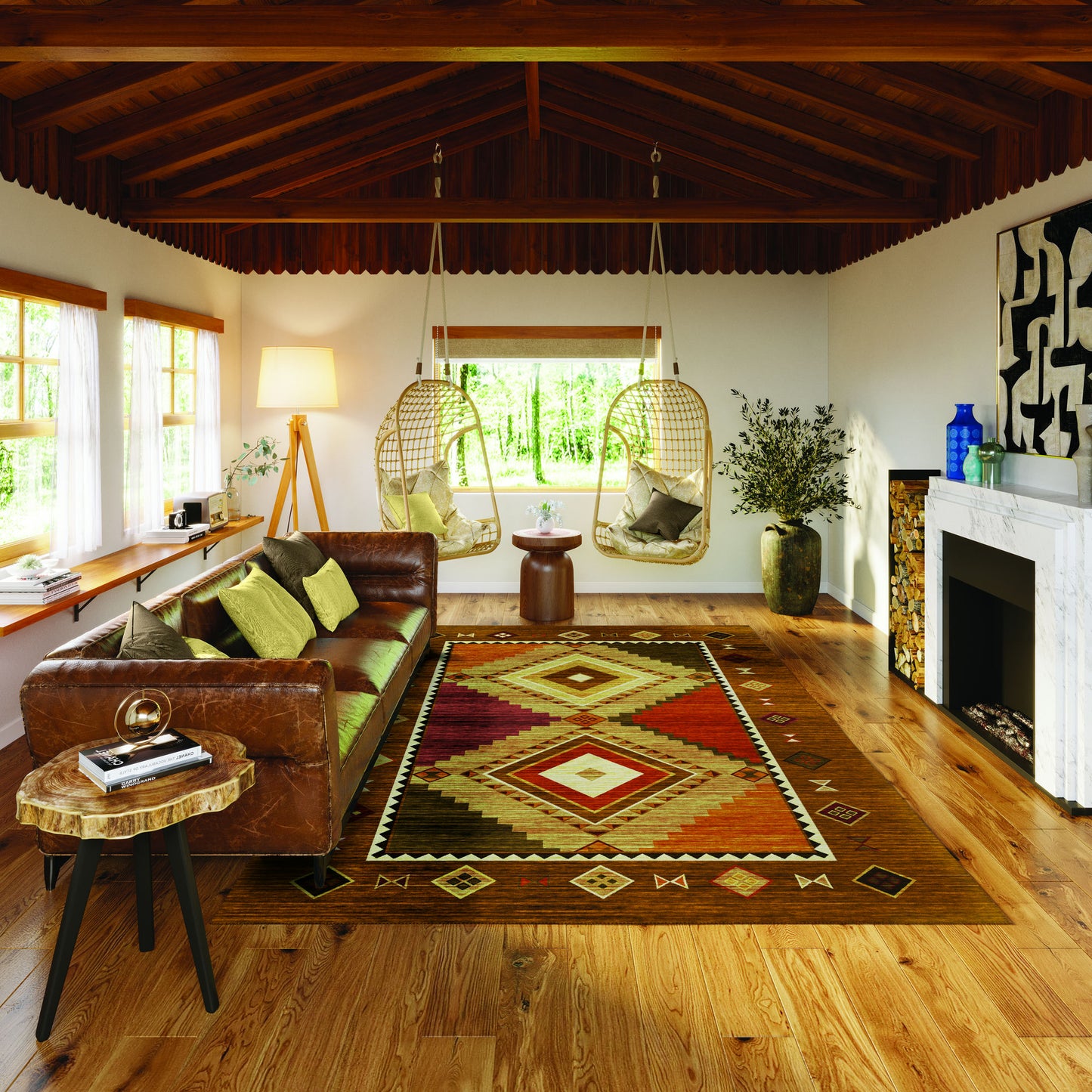 Indoor/Outdoor Phoenix PH2 Walnut Washable 10' x 14' Rug