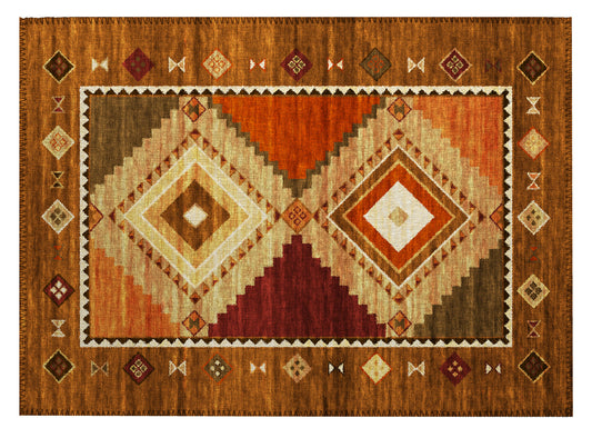 Indoor/Outdoor Phoenix PH2 Walnut Washable 1'8" x 2'6" Rug