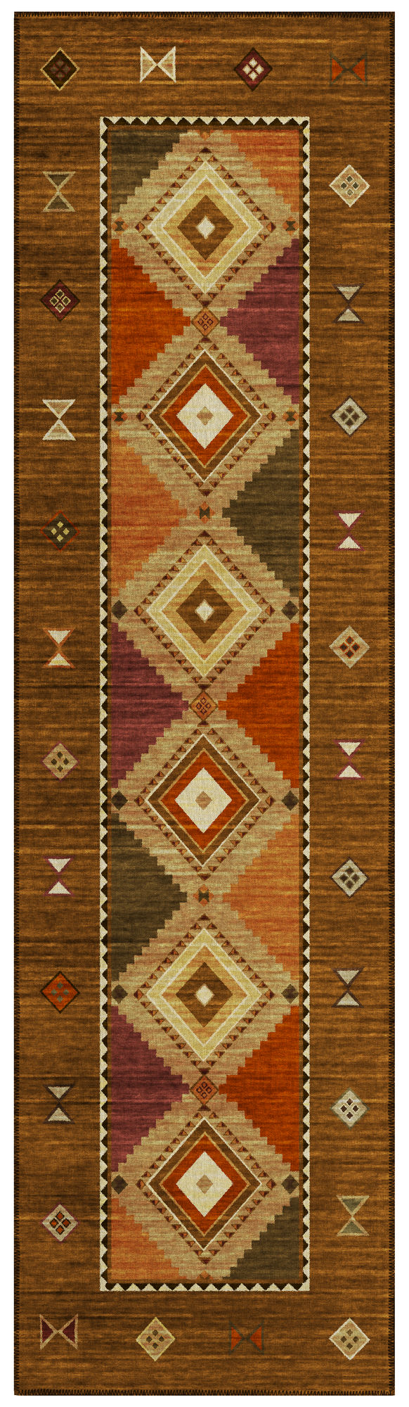Indoor/Outdoor Phoenix PH2 Walnut Washable 2'3" x 7'6" Runner Rug