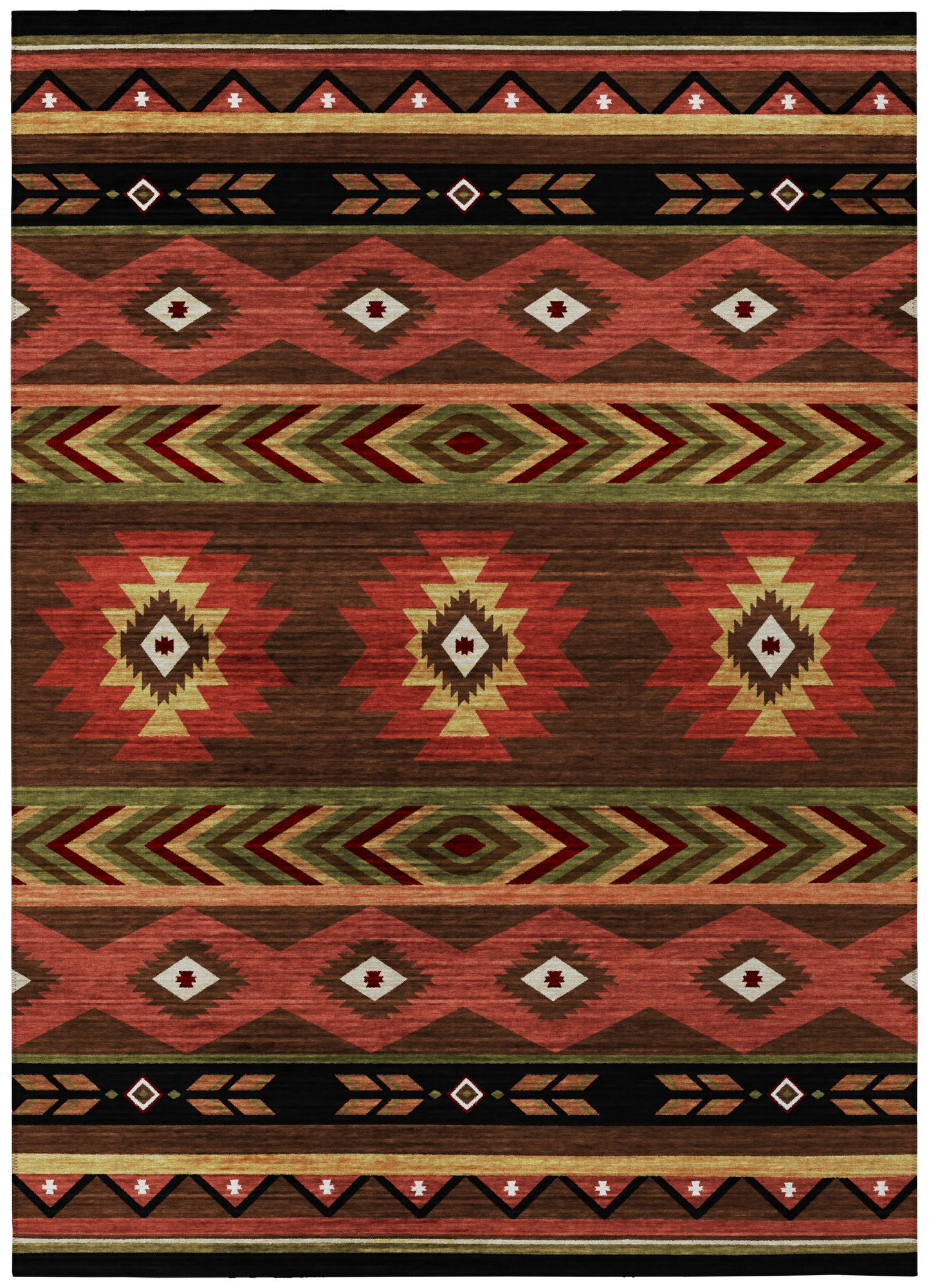 Indoor/Outdoor Phoenix PH3 Chocolate Washable 10' x 14' Rug