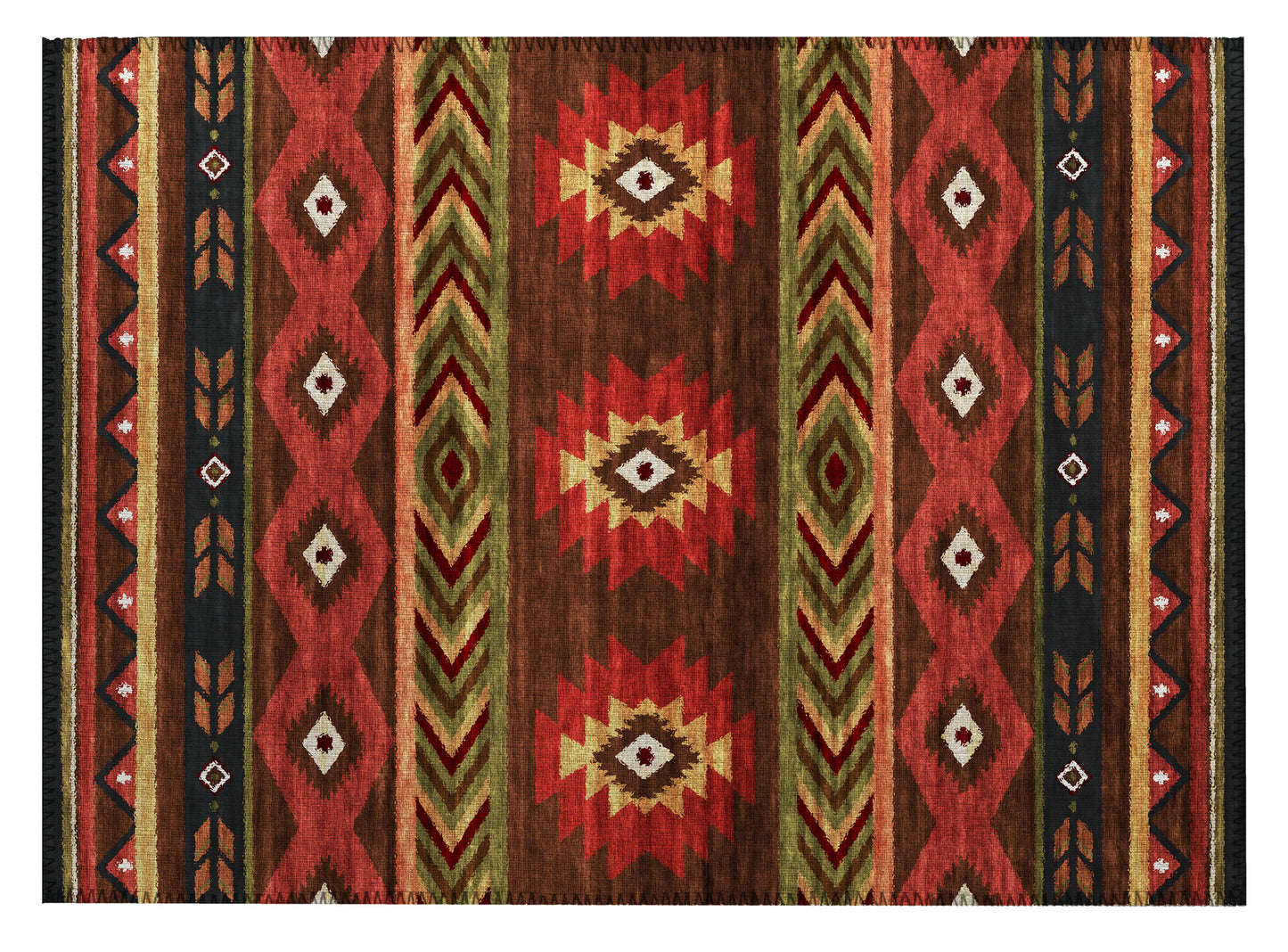 Indoor/Outdoor Phoenix PH3 Chocolate Washable 1'8" x 2'6" Rug