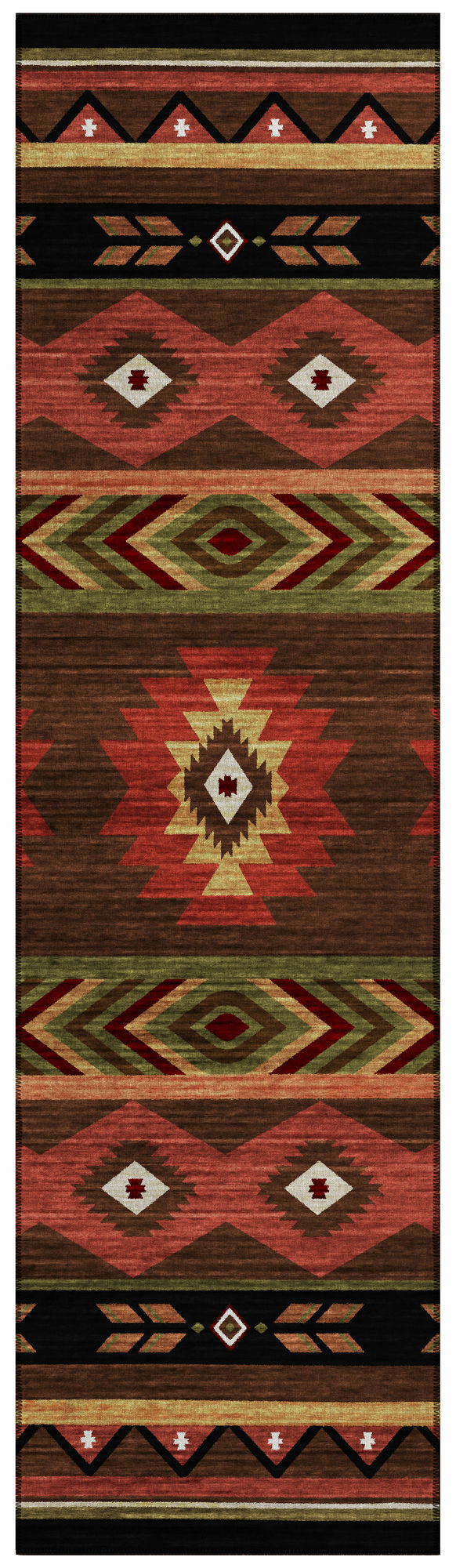 Indoor/Outdoor Phoenix PH3 Chocolate Washable 2'3" x 7'6" Runner Rug