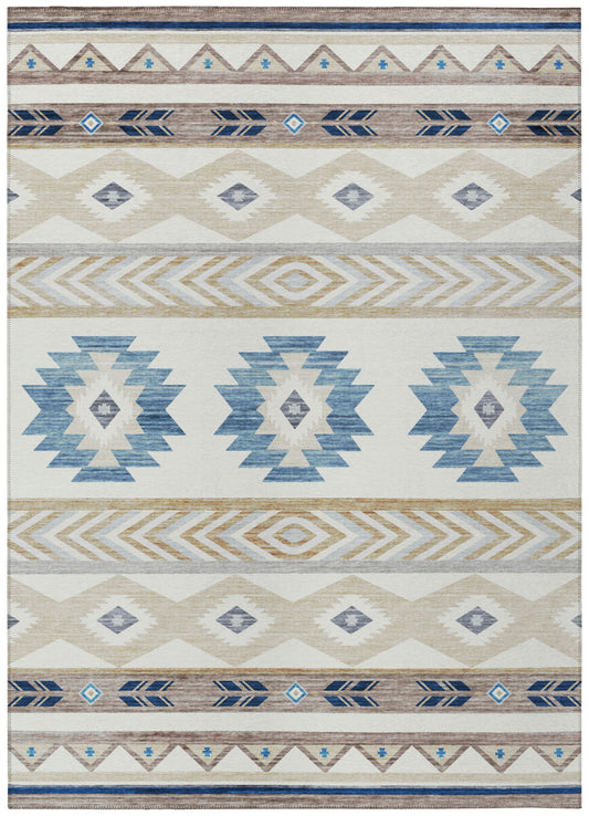 Indoor/Outdoor Phoenix PH3 Ivory Washable 10' x 14' Rug
