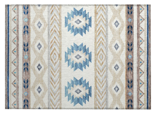Indoor/Outdoor Phoenix PH3 Ivory Washable 1'8" x 2'6" Rug