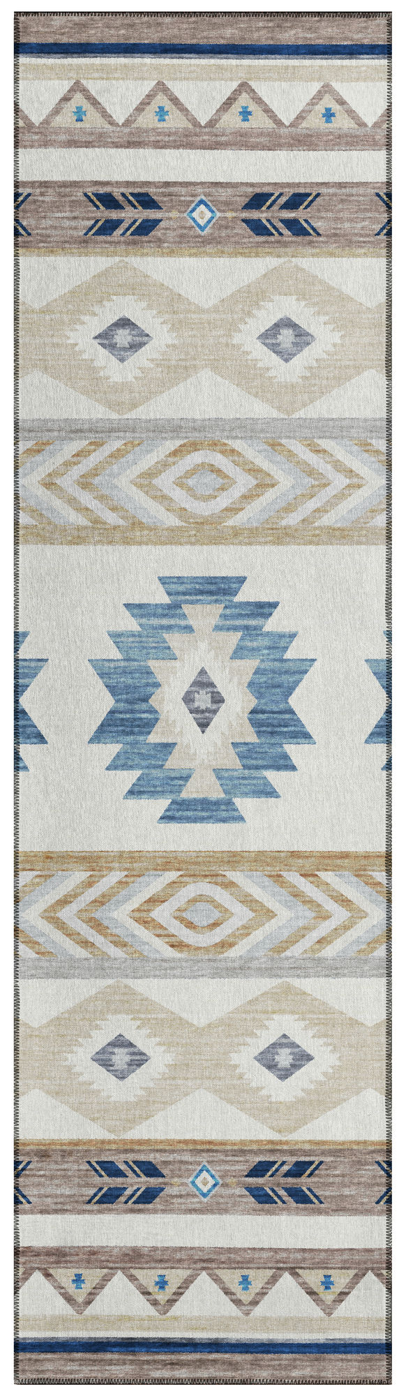 Indoor/Outdoor Phoenix PH3 Ivory Washable 2'3" x 7'6" Runner Rug