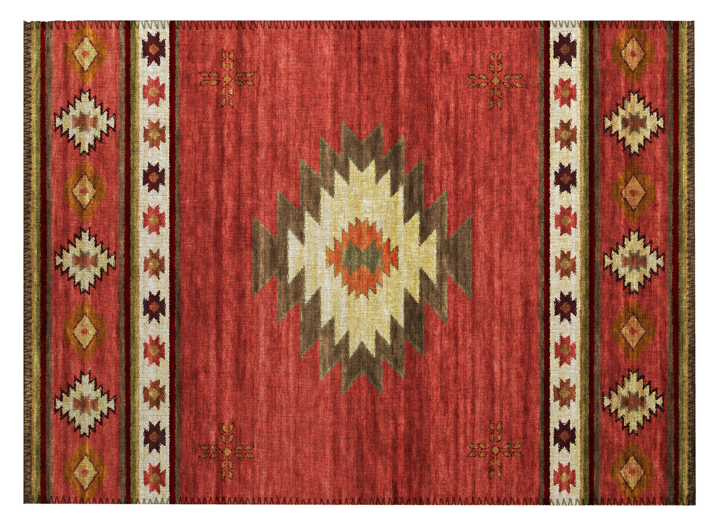 Indoor/Outdoor Phoenix PH4 Paprika Washable 1'8" x 2'6" Rug