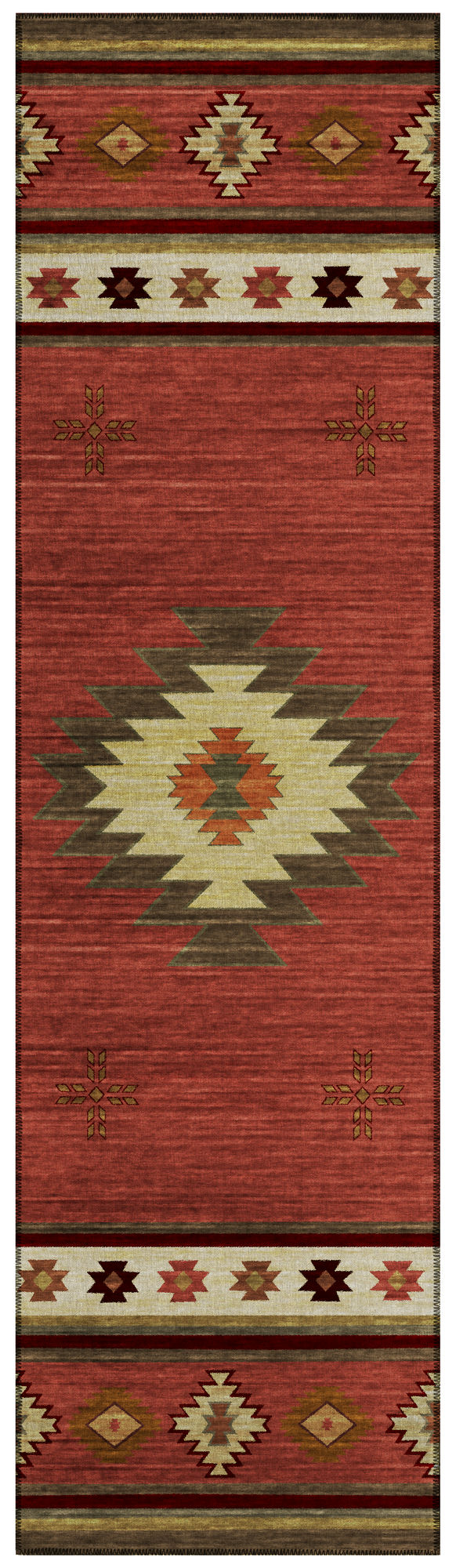 Indoor/Outdoor Phoenix PH4 Paprika Washable 2'3" x 7'6" Runner Rug