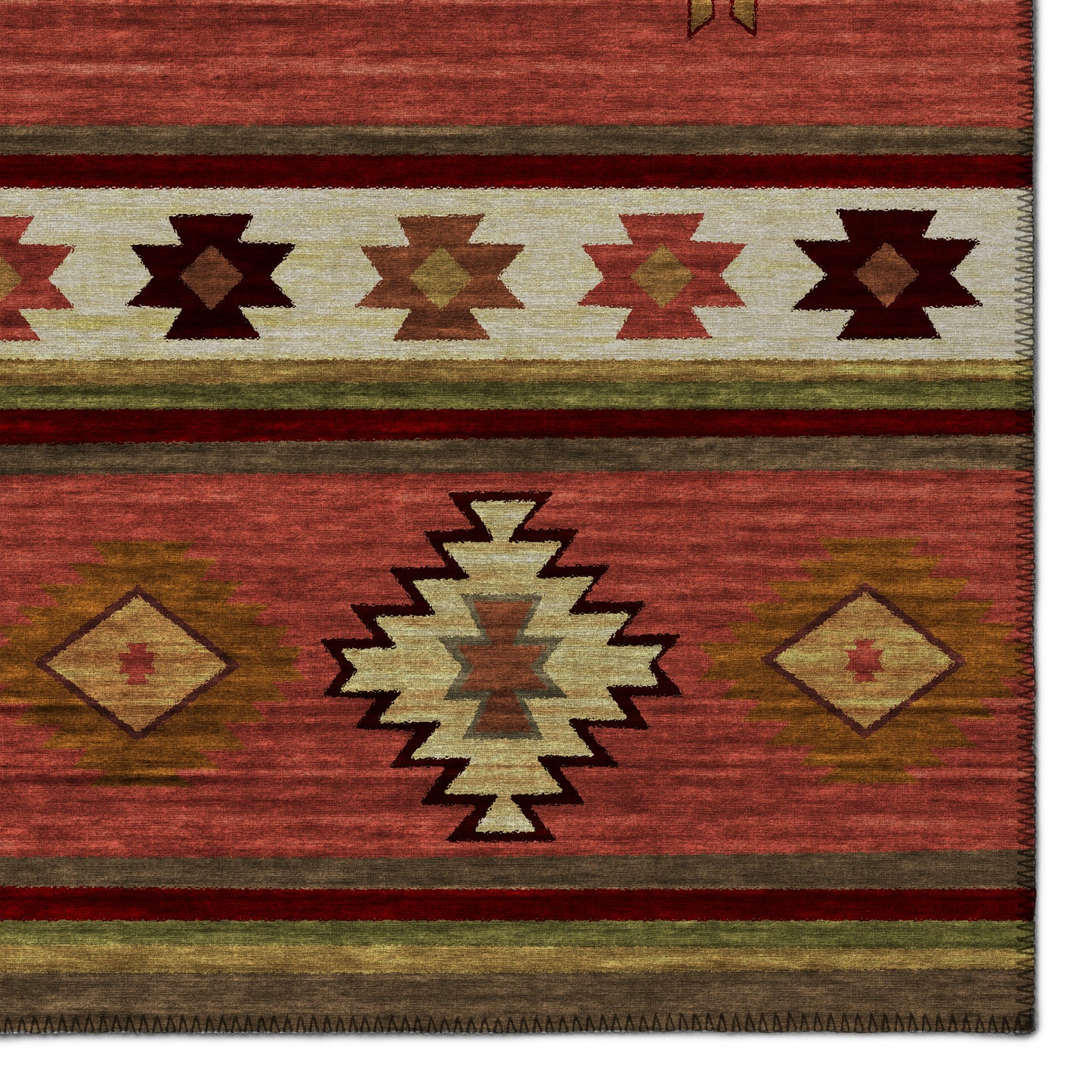 Indoor/Outdoor Phoenix PH4 Paprika Washable 2'3" x 7'6" Runner Rug