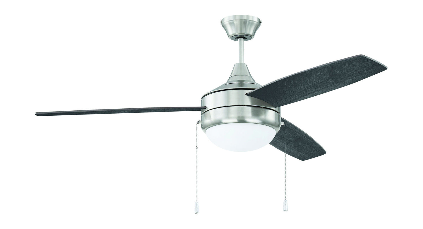 52" Phaze 3 Ceiling Fan in Brushed Polished Nickel, PHA52BNK3-BNGW