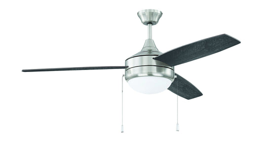 52" Phaze 3 Ceiling Fan in Brushed Polished Nickel, PHA52BNK3-BNGW