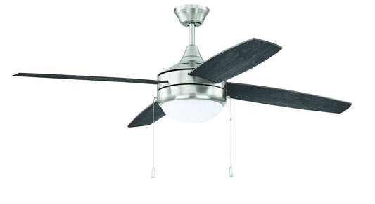 52" Phaze 4 Ceiling Fan in Brushed Polished Nickel, PHA52BNK4-BNGW