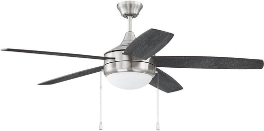 52" Phaze 5 Ceiling Fan in Brushed Polished Nickel, PHA52BNK5-BNGW