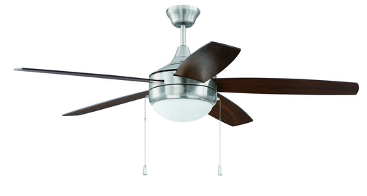52" Phaze 5 Ceiling Fan in Brushed Polished Nickel, PHA52BNK5