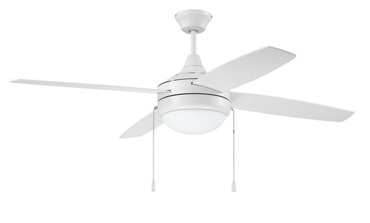 52" Phaze 4 Ceiling Fan in White, PHA52W4-UCI